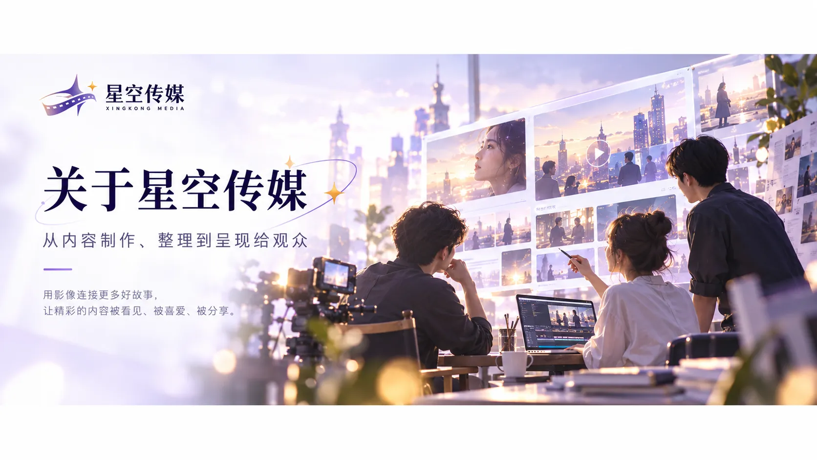 星空传媒品牌信息页面视觉